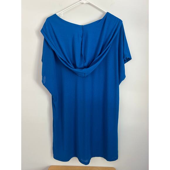 Cover Me Royal Blue Swim Cover Up Hooded NWT Women's 1X - Picture 6 of 6